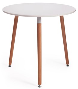 Кухонный обеденный стол MARS (mod.T1004) МДФ/дерево, 80х80х75, Белый/натуральный арт.15186 в Тюмени