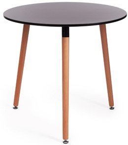 Кухонный стол MARS (mod.T1004) МДФ/дерево, 80х80х75, Black/натуральный арт.15187 в Тюмени
