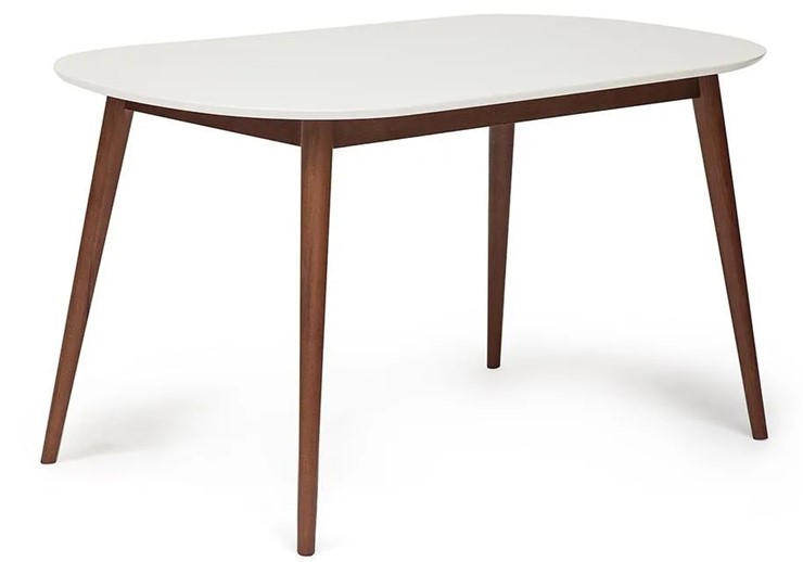Обеденный стол MAX (Макс) бук/мдф 140х80х75 Белый/Коричневый арт.10465 в Тюмени - изображение 1