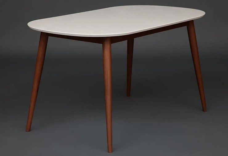 Обеденный стол MAX (Макс) бук/мдф 140х80х75 Белый/Коричневый арт.10465 в Тюмени - изображение 3
