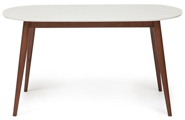 Обеденный стол MAX (Макс) бук/мдф 140х80х75 Белый/Коричневый арт.10465 в Заводоуковске