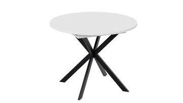 Обеденный раздвижной стол Мэдисон Тип 1 (Черный муар, Белый) в Тюмени - предосмотр 2