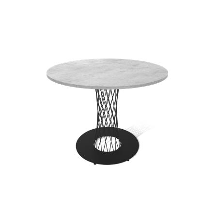Кухонный обеденный стол SHT-TU3-1 / SHT-TT 90 ЛДСП (бетон чикаго светло-серый/черный муар) в Тюмени - изображение