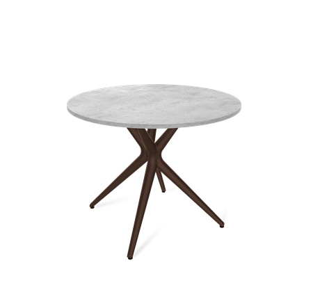 Кухонный обеденный стол SHT-TU30 / SHT-TT 90 ЛДСП (бетон чикаго светло-серый/коричневый) в Тюмени - изображение