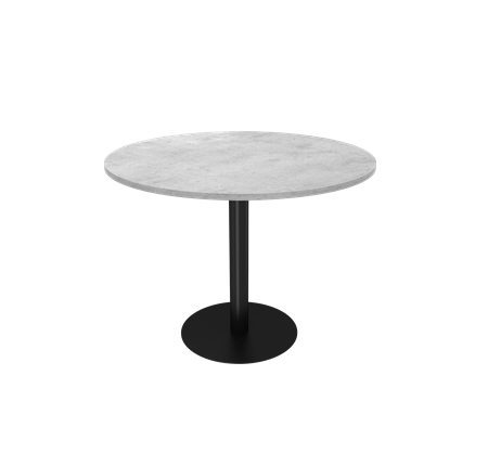Кухонный обеденный стол SHT-TU43-1 / SHT-TT 90 ЛДСП (бетон чикаго светло-серый/черный муар) в Заводоуковске - изображение