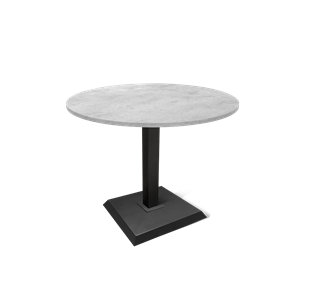 Кухонный круглый стол SHT-TU5-BS2 / SHT-TT 90 ЛДСП (бетон чикаго светло-серый/черный) в Тюмени