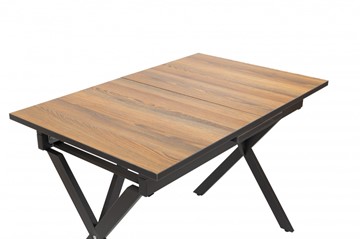 Кухонный раскладной стол Стайл № 11 (1100/1500*700 мм.) столешница пластик, форма Флан, с механизмом бабочка в Тюмени - предосмотр 1