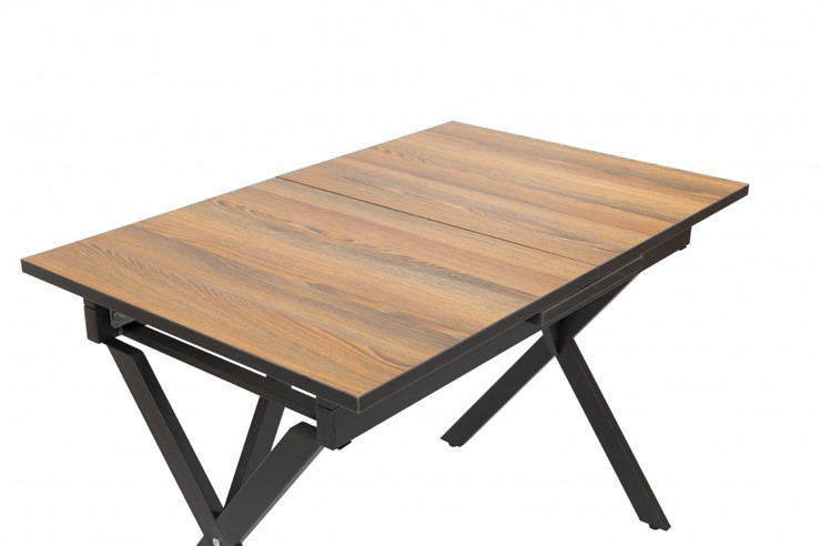 Кухонный раздвижной стол Стайл № 11 (1100/1500*700 мм.) столешница Оптивайт , фотопечать, форма Флан, с механизмом бабочка в Тюмени - изображение 1