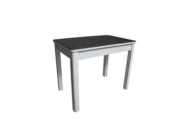 Стеклянный кухонный стол Айсберг-1СТ белое-черное в Тюмени