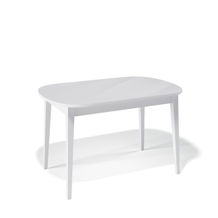 Обеденный раздвижной стол Kenner 1300M (Белый/Стекло белое глянец) в Заводоуковске - изображение