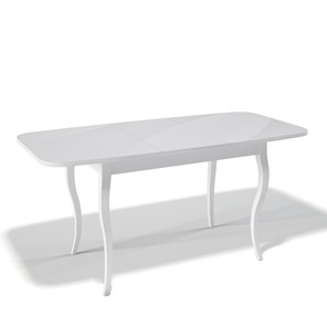 Обеденный раздвижной стол Kenner 1200C (Белый/Стекло белое сатин) в Заводоуковске - предосмотр 1