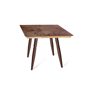 Керамический обеденный стол SHT-TU15 (4 шт.)/ТT8 60/60 (медный металлик/прозрачный лак/коричневая сепия) в Тобольске