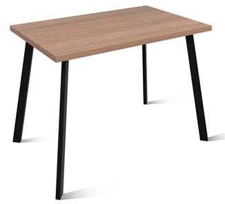 Обеденный стол Агат.2, Пластик Дуб натуральный/Черный матовый в Тобольске