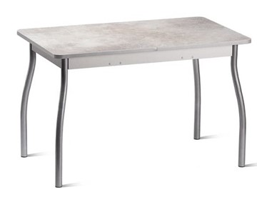 Раздвижной стол Орион.4 1200, Пластик Белый шунгит/Металлик в Ишиме