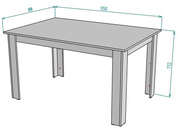 Обеденный стол T37, ДМ в Заводоуковске - предосмотр 1