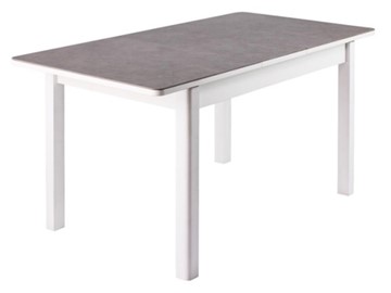 Кухонный стол раскладной СТОЛБУРГ Нордкап, Керамика, grigio серый, 40 прямые фигурные массив белый в Тюмени