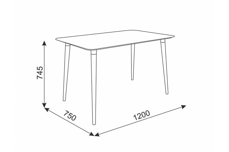 Обеденный стол Сканди 1, серый/венге в Заводоуковске - изображение 1