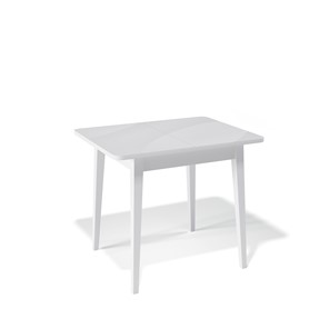 Кухонный раздвижной стол Kenner 900M (Белый/Стекло белое глянец) в Ишиме