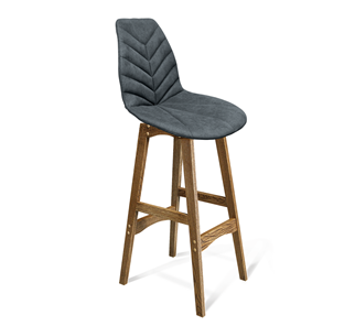Барный стул SHT-ST29-C4/S65 (графит/дуб брашированный коричневый) в Тюмени - предосмотр
