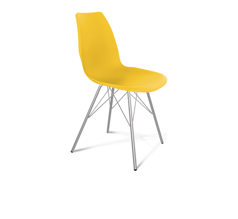 Обеденный стул SHT-ST29/S37 (желтый ral 1021/хром лак) в Тюмени - изображение