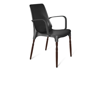 Обеденный стул SHT-ST76/S424-F (черный/коричневый муар) в Заводоуковске