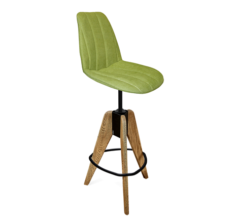 Барный стул SHT-ST29-C1/S92 (оливковый/брашированный коричневый/черный муар) в Тюмени - изображение