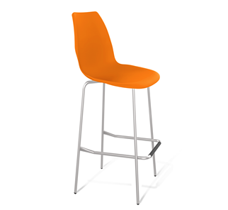 Барный стул SHT-ST29/S29 (оранжевый ral2003/хром лак) в Тюмени - предосмотр