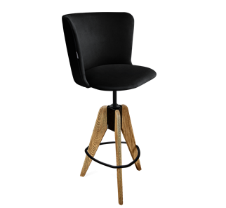 Барный  стул SHT-ST36 / SHT-S92 (ночное затмение/браш.коричневый/черный муар) в Тюмени