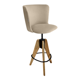 Барный  стул SHT-ST36 / SHT-S92 (ванильный крем/браш.коричневый/черный муар) в Заводоуковске