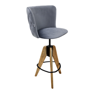 Барный  стул SHT-ST36-3 / SHT-S92 (нейтральный серый/браш.коричневый/черный муар) в Тюмени