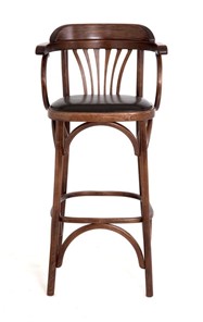 Барный стул 750 мягкий (средний тон, экокожа коричневая) в Заводоуковске - предосмотр 1