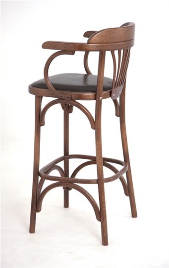 Барный стул 750 мягкий (средний тон, экокожа коричневая) в Тюмени - изображение 2