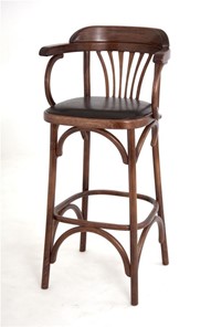 Барный стул 750 мягкий (средний тон, экокожа коричневая) в Тюмени
