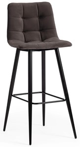 Барный стул CHILLY (mod.7095б) 50х44х104 темно-серый barkhat 14/черный арт.14351 в Тюмени