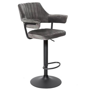 Мягкий барный стул КАНТРИ WX-2917 вельвет серый в Тюмени