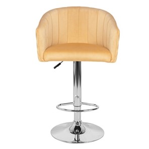 Мягкий барный стул Марк WX-2325 велюр кремовый в Тюмени - предосмотр
