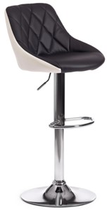 Кухонный барный стул MESSY (mod. KY704C) 47х48х84-105 черный/белый/хром арт.15099 в Тюмени
