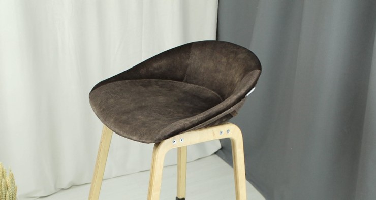 Барный стул SHT-ST19-SF1 / SHT-S137 (кофейный трюфель/стальной/черный муар) в Тюмени - изображение 8
