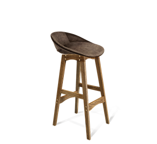 Барный стул SHT-ST19-SF1 / SHT-S65 (кофейный трюфель/дуб брашированный коричневый) в Тюмени - предосмотр