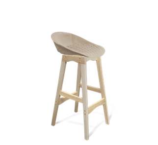 Барный стул SHT-ST19-SF1 / SHT-S65 (ванильный крем/прозрачный лак) в Тюмени