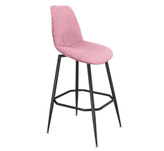 Барный стул SHT-ST29-С22 / SHT-S148 (розовый зефир/черный муар) в Тюмени - предосмотр