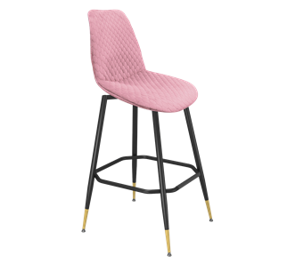 Барный стул SHT-ST29-С22 / SHT-S148 (розовый зефир/черный муар/золото) в Заводоуковске