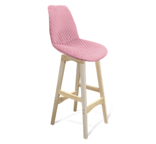 Барный стул SHT-ST29-С22 / SHT-S65-1 (розовый зефир/прозрачный лак) в Тюмени
