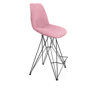 Полубарный стул SHT-ST29-С22 / SHT-S66-1 (розовый зефир/черный муар) в Заводоуковске - предосмотр