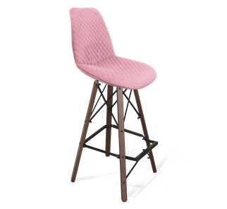 Барный стул SHT-ST29-С22 / SHT-S80 (розовый зефир/темный орех/черный) в Тюмени