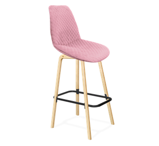 Барный стул SHT-ST29-С22 / SHT-S94 (розовый зефир/прозрачный лак/черный муар) в Тюмени - предосмотр
