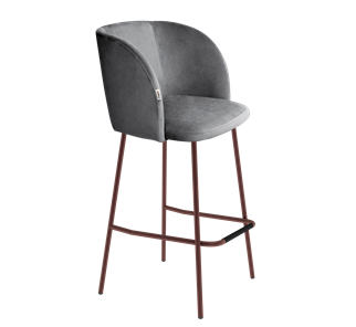 Барный стул SHT-ST33 / SHT-S29P (угольно-серый/медный металлик) в Заводоуковске - предосмотр