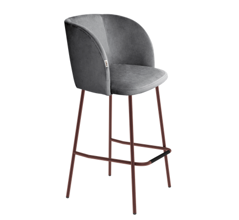 Барный стул SHT-ST33 / SHT-S29P (угольно-серый/медный металлик) в Заводоуковске - изображение