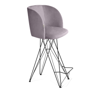 Барный стул SHT-ST33 / SHT-S66 (сиреневая орхидея/черный муар) в Заводоуковске - предосмотр
