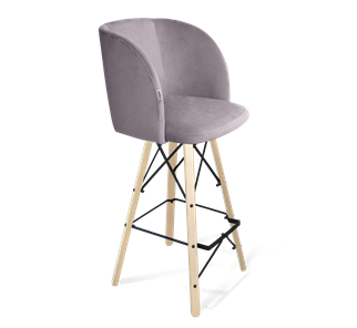 Барный стул SHT-ST33 / SHT-S80 (сиреневая орхидея/прозрачный лак/черный) в Заводоуковске - предосмотр
